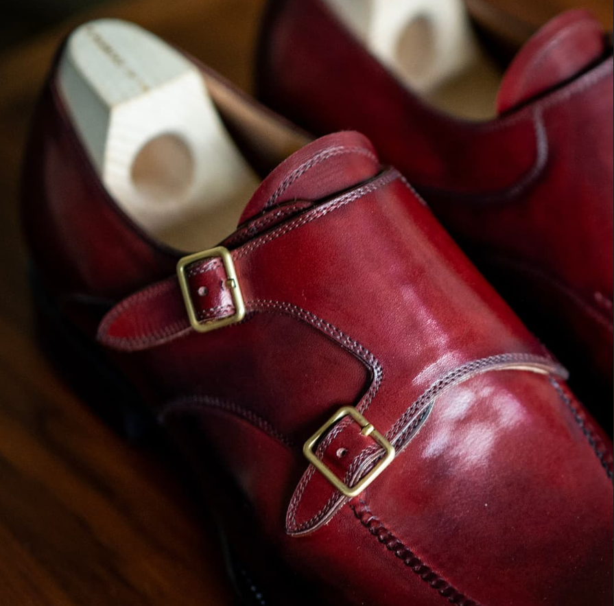 Handmade Double Buckle Monk With Norwegian