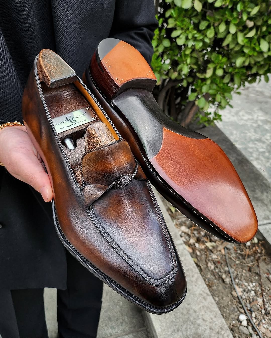 Square Head Color Design Loafers