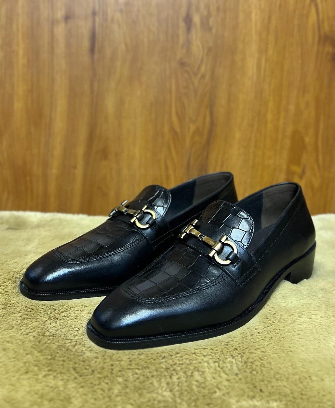 Handmade British Crocodile Loafers