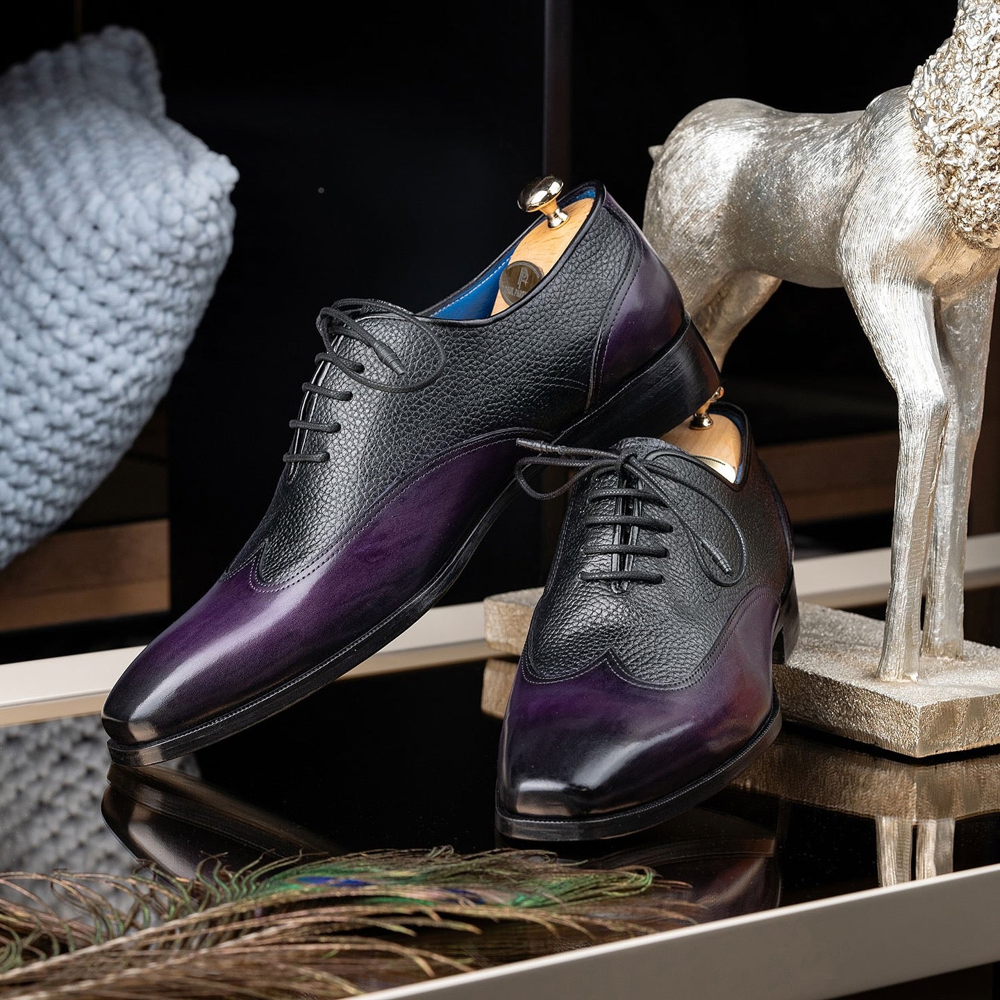 Design Patchwork Leather Men's Shoes