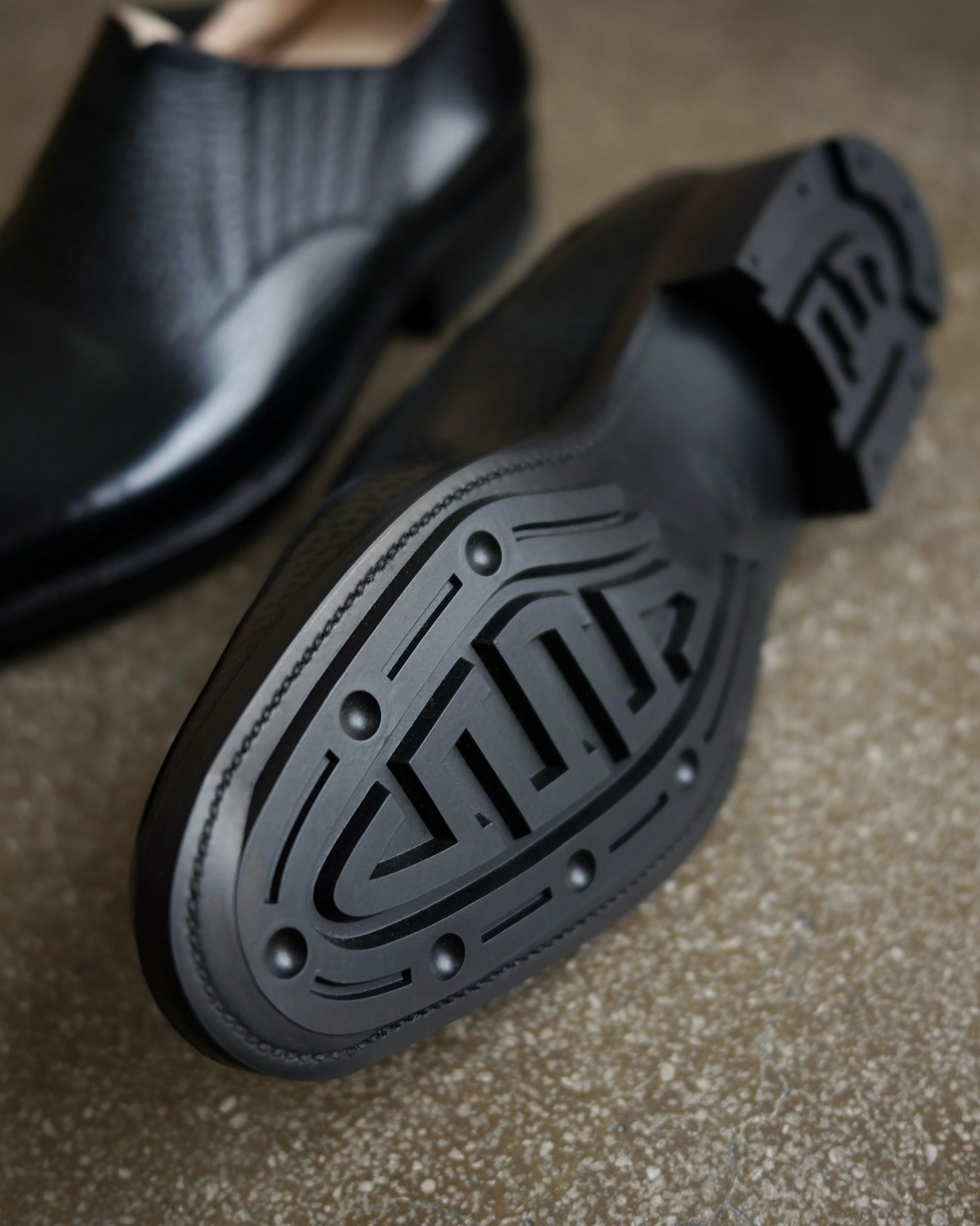 Handmade Goodyear Black Stool Male