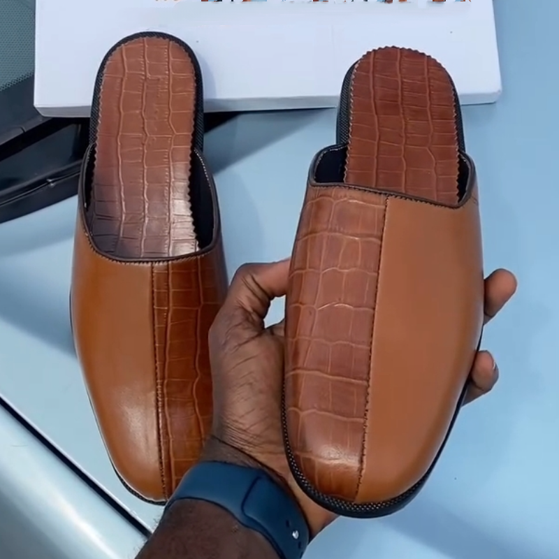 Handmade Crocodile Half Slippers