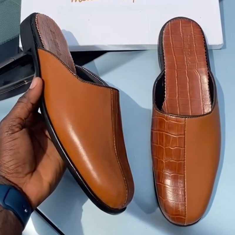 Handmade Crocodile Half Slippers