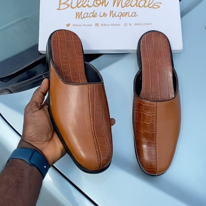 Handmade Crocodile Half Slippers