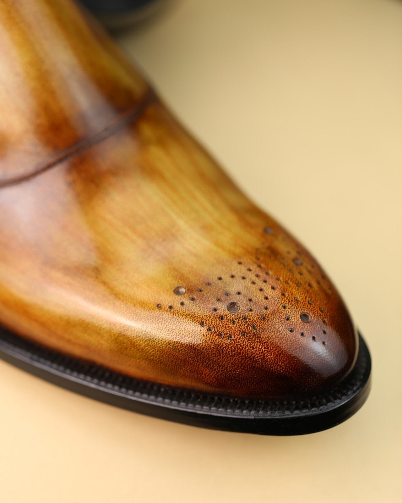 Carved Wooden Munk Shoes