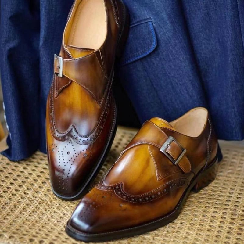 Men's Classic Carved Single Monks