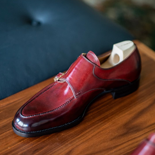 Handmade Double Buckle Monk With Norwegian