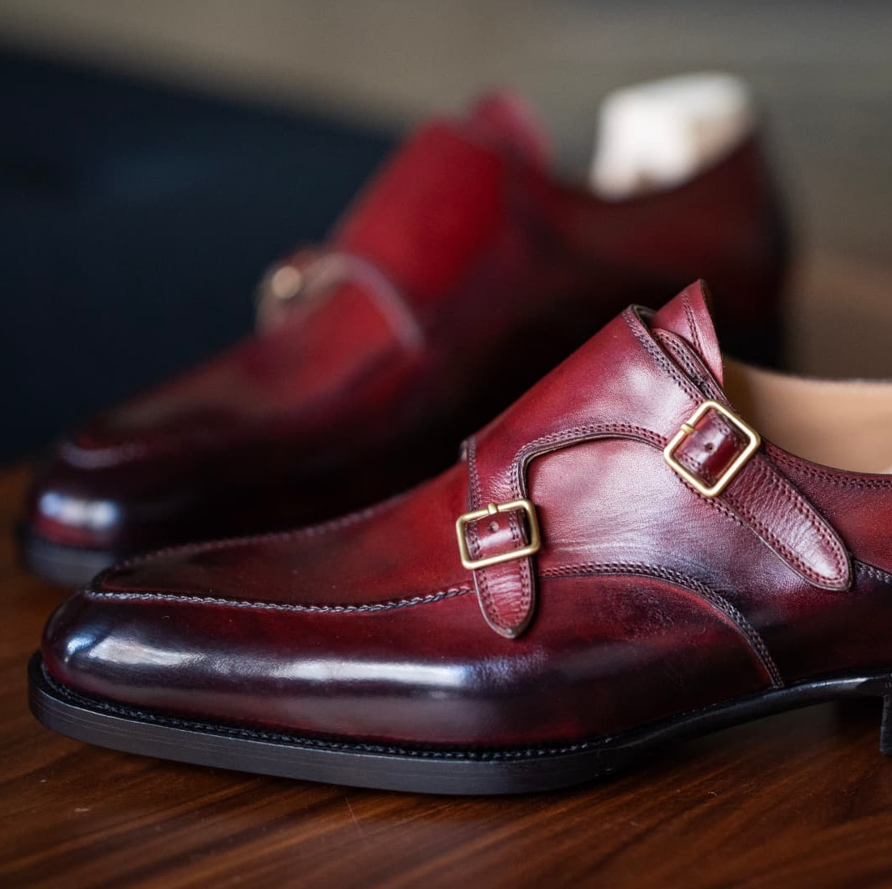 Handmade Double Buckle Monk With Norwegian