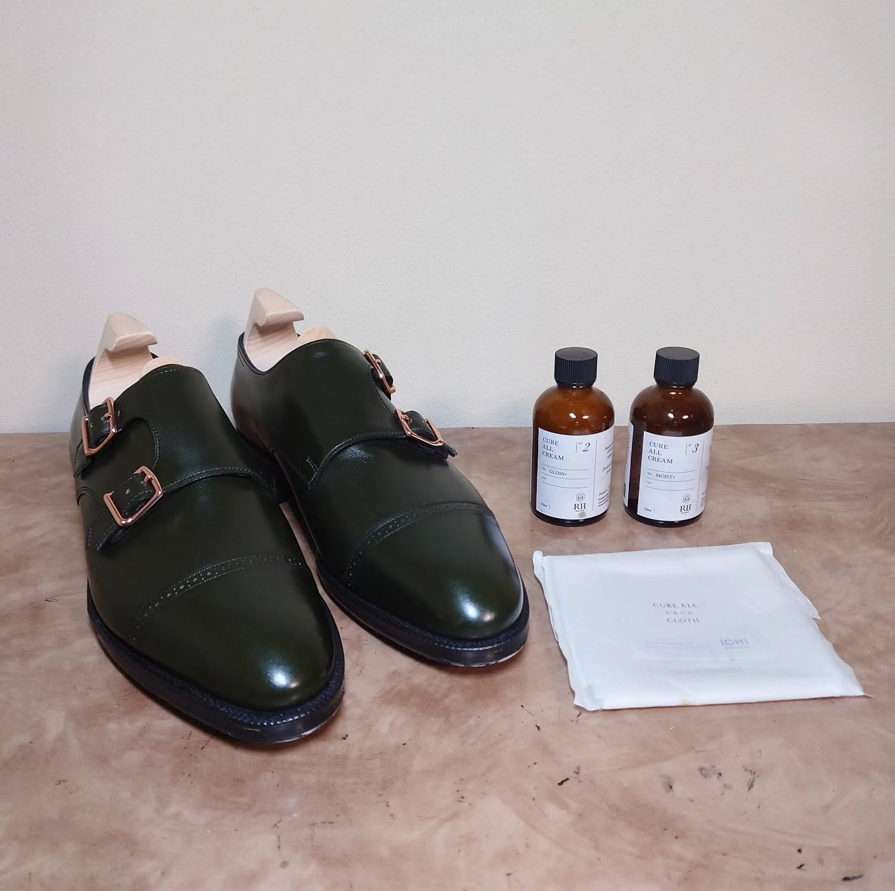 Pointed Toe Double Buckle Monk Shoes