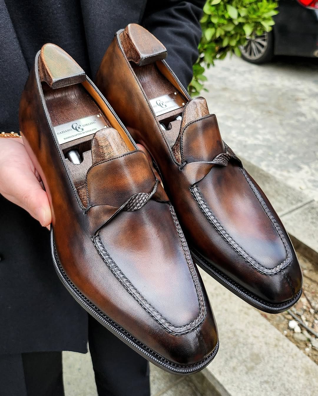 Square Head Color Design Loafers