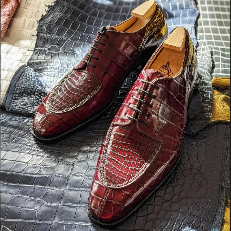 Handmade Men's Alligator Classic Derby