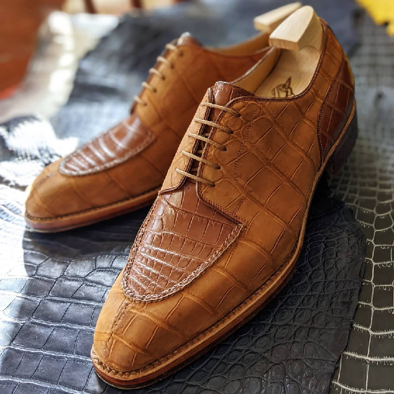 Handmade Men's Alligator Classic Derby