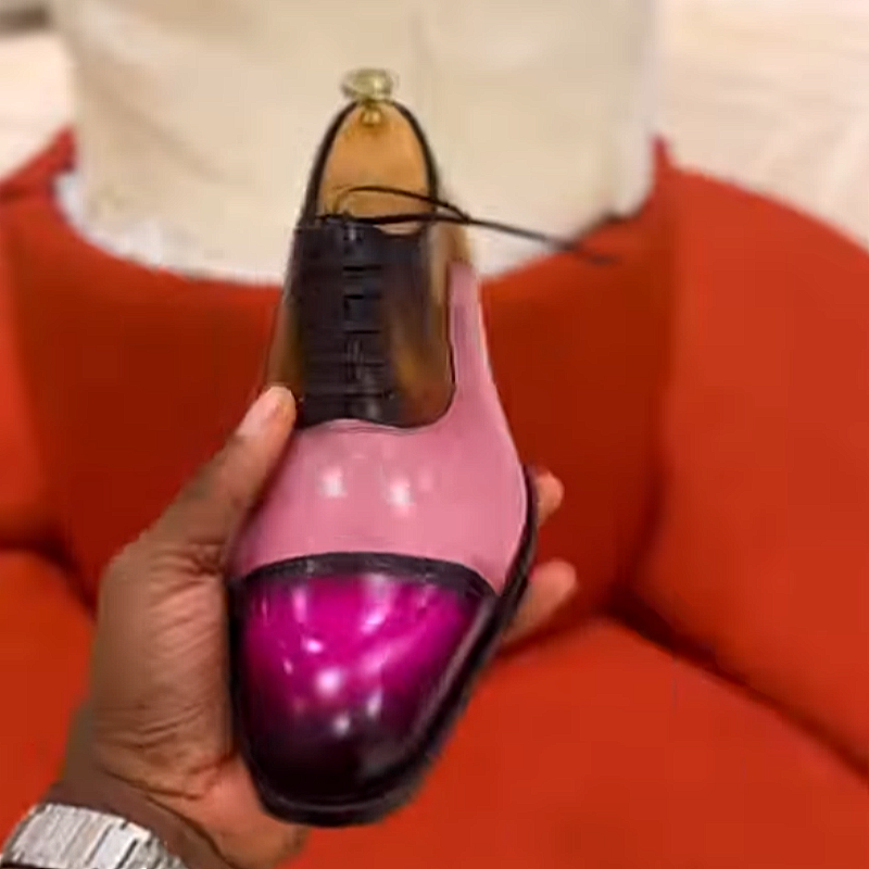 Handmade Three-color Leather Shoes