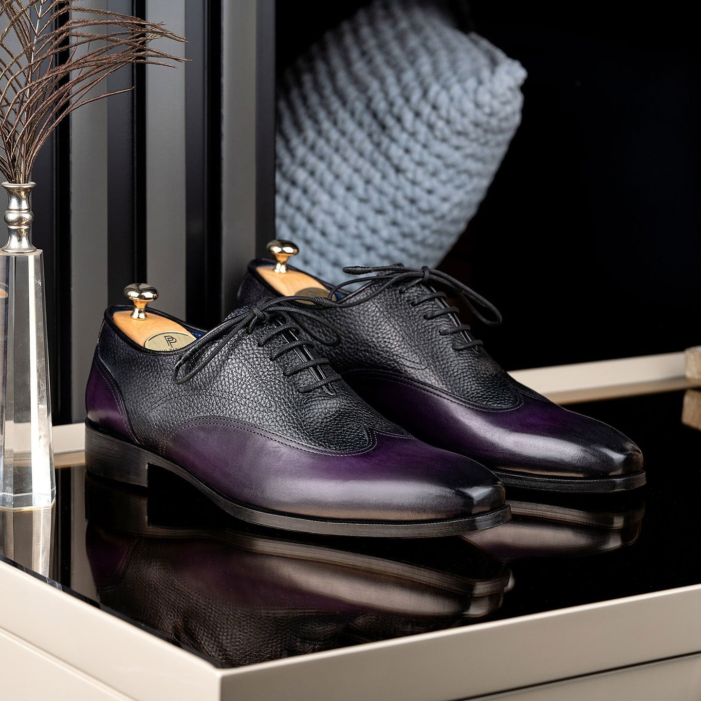 Design Patchwork Leather Men's Shoes