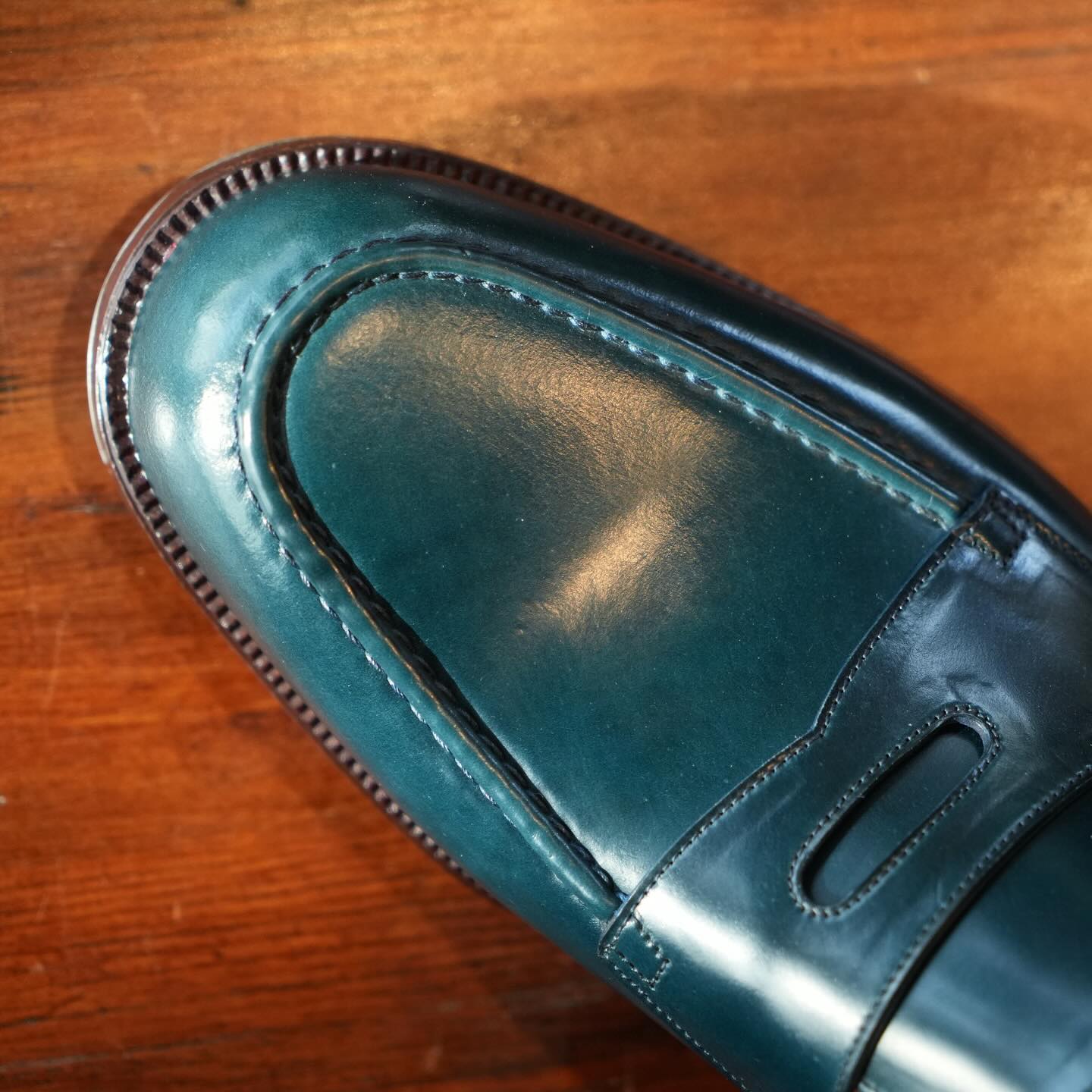 Handmade Classic Indigo Men's Loafers