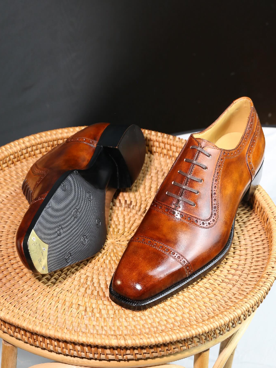 Handmade In Italy Sculpted Formal Oxfords