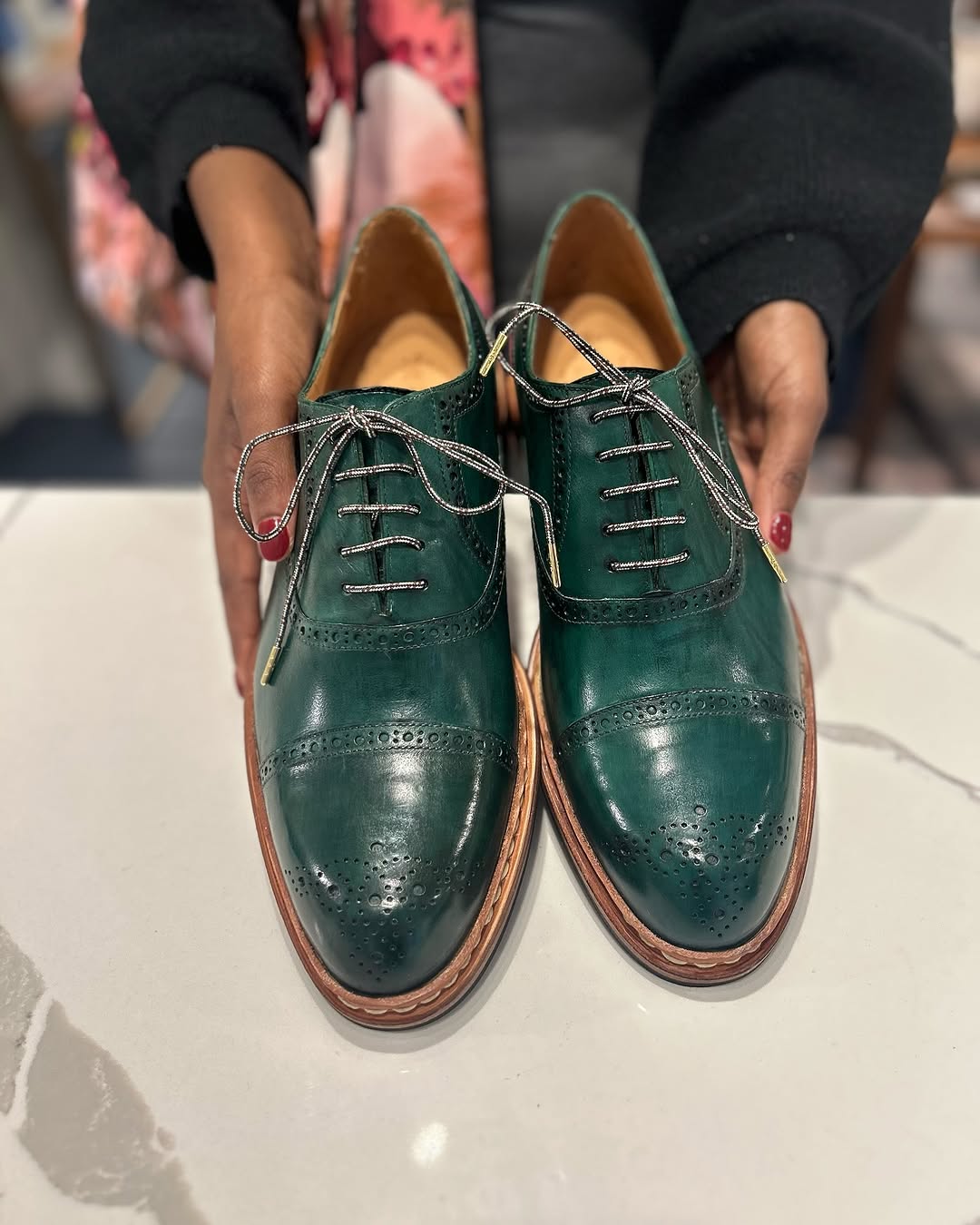 Italian Handmade Carved Derby Shoes