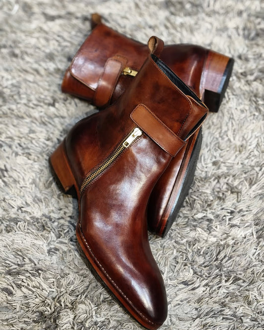 Men's Vintage Color-polished Knight Boots