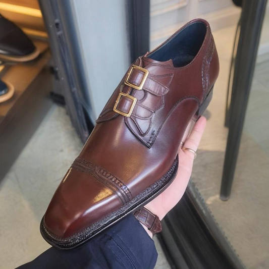 Handmade Calfskin Premium Formal Monk