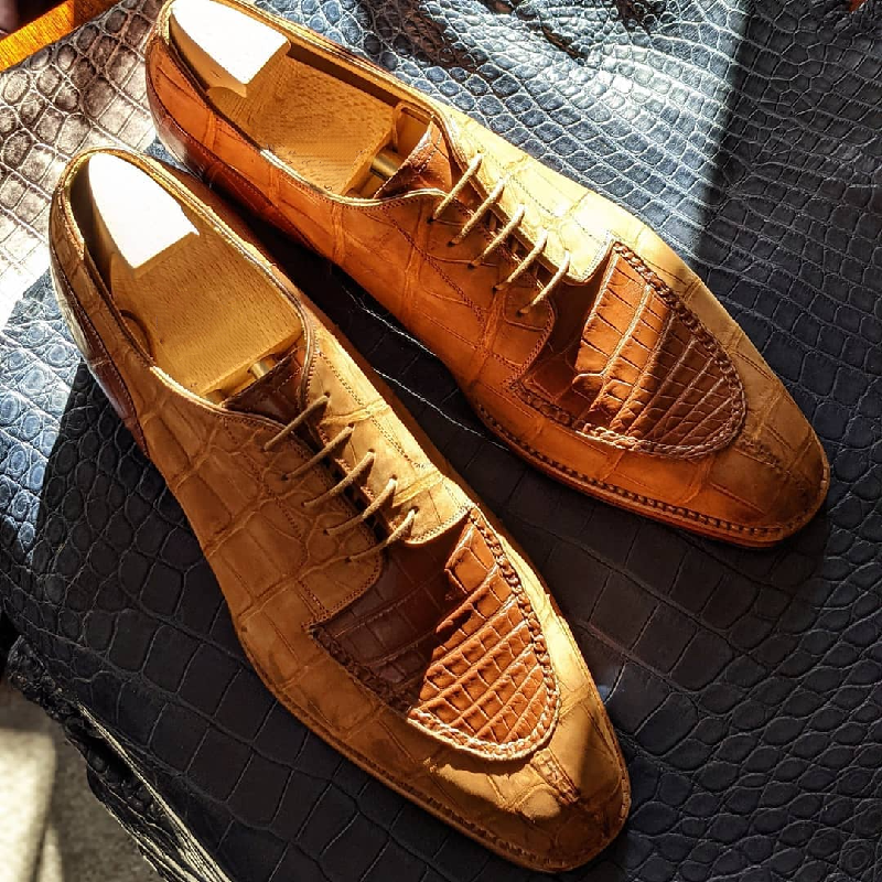 Handmade Men's Alligator Classic Derby
