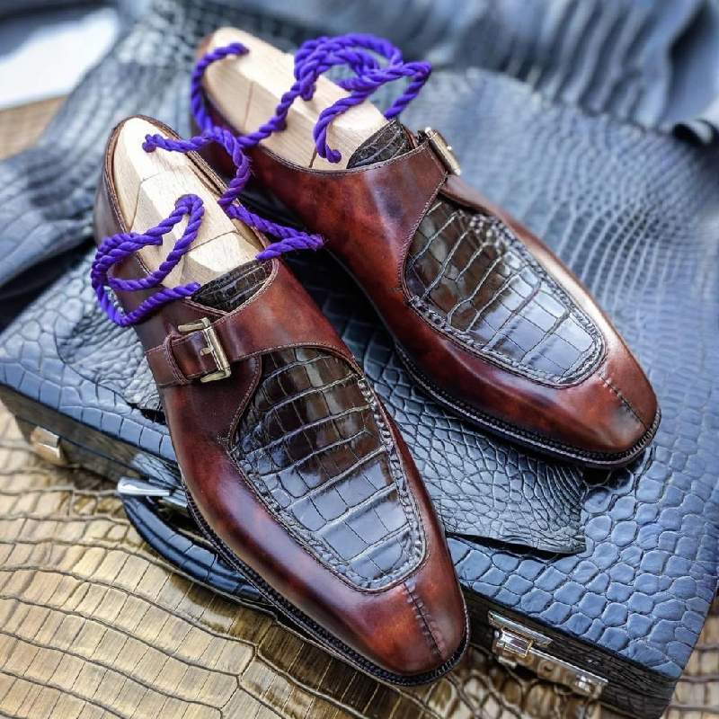 Handmade Crocodile Skin Decorative Monks