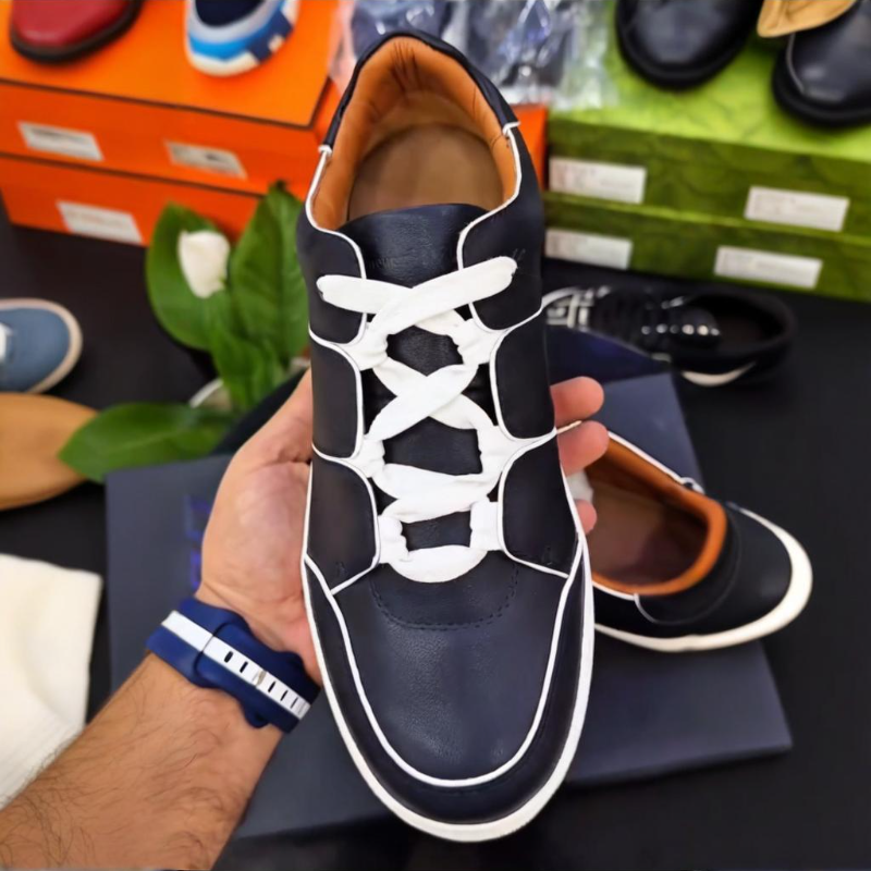 Men's Casual Leather Board Shoes