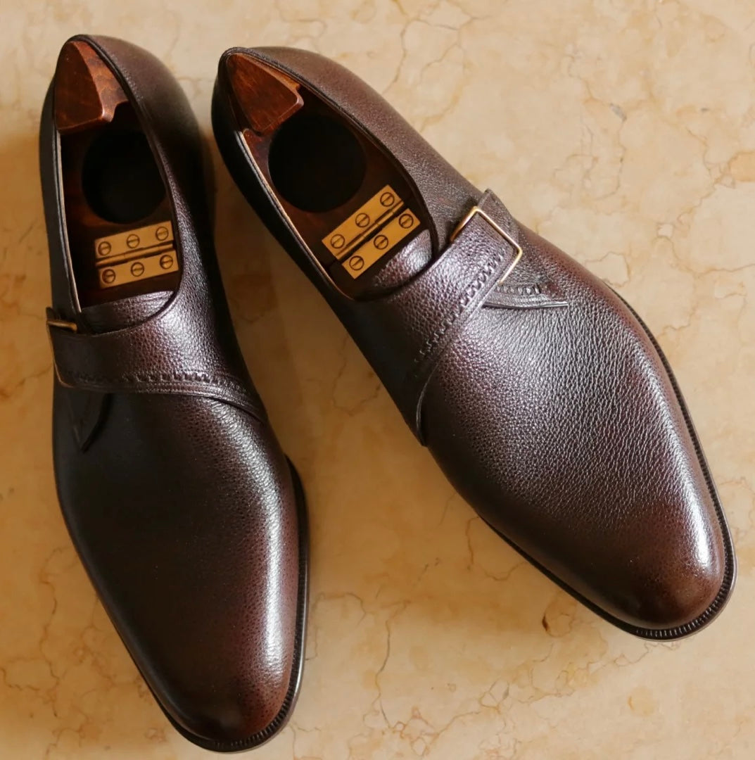 Men's Square Toe Single Buckle munk shoes