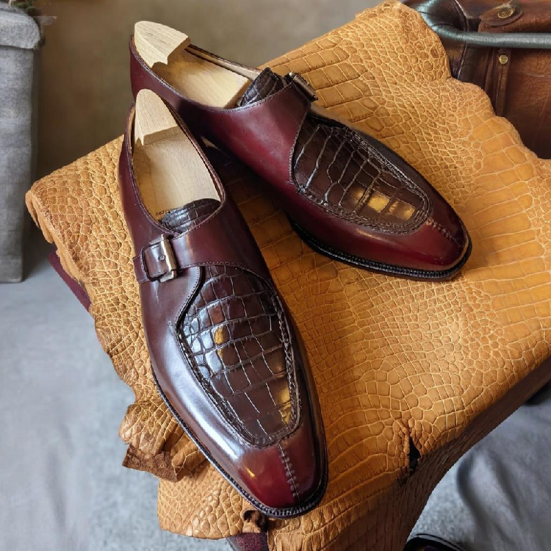 Handmade Crocodile Skin Decorative Monks