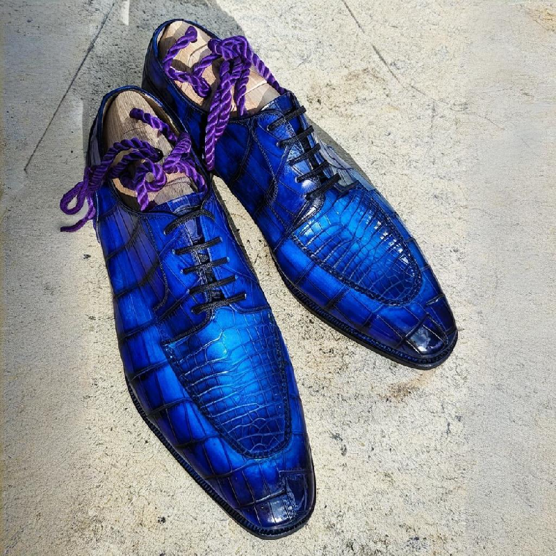 Handmade Men's Alligator Classic Derby