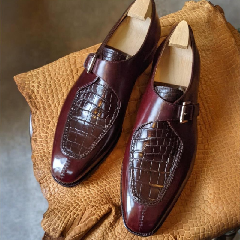 Handmade Crocodile Skin Decorative Monks