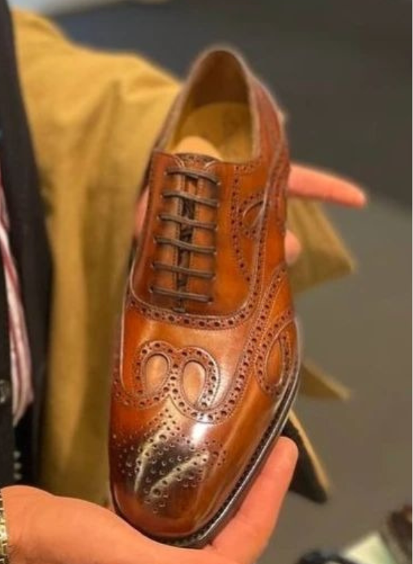 Vintage Carved Leather Oxfords