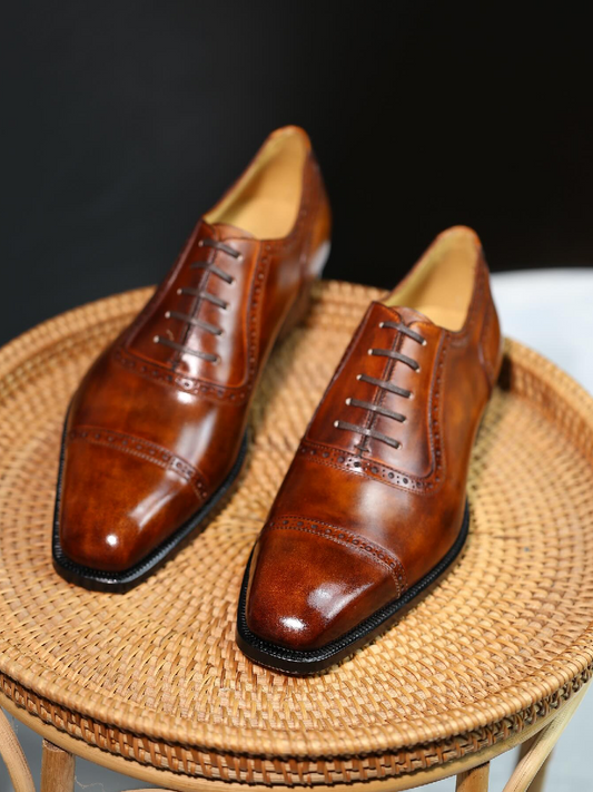 Handmade In Italy Sculpted Formal Oxfords