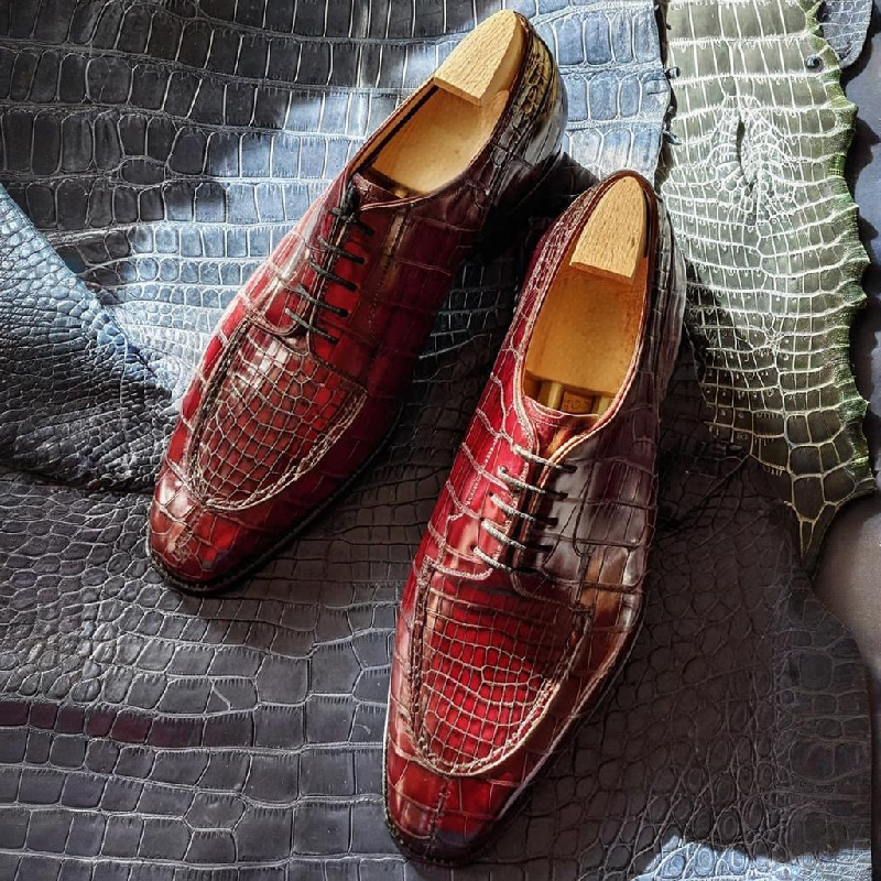 Handmade Men's Alligator Classic Derby