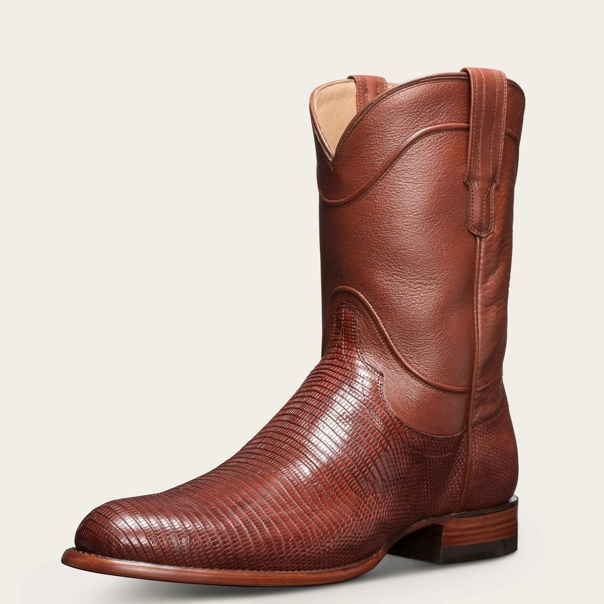 Men's Simple Textured Leather Western Boots