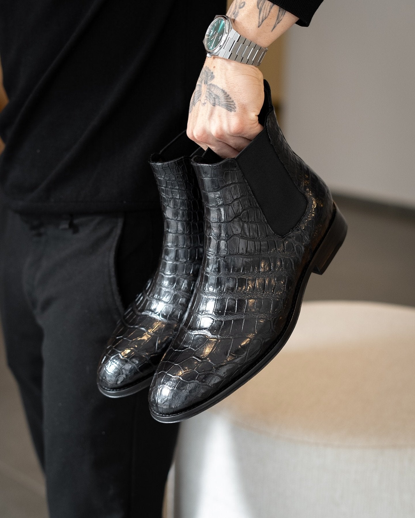 Black Samuel Chelsea Boot