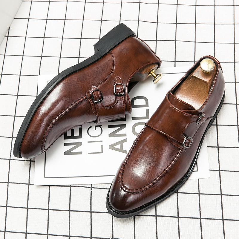 Men's Buckle-up Business Monk Shoes