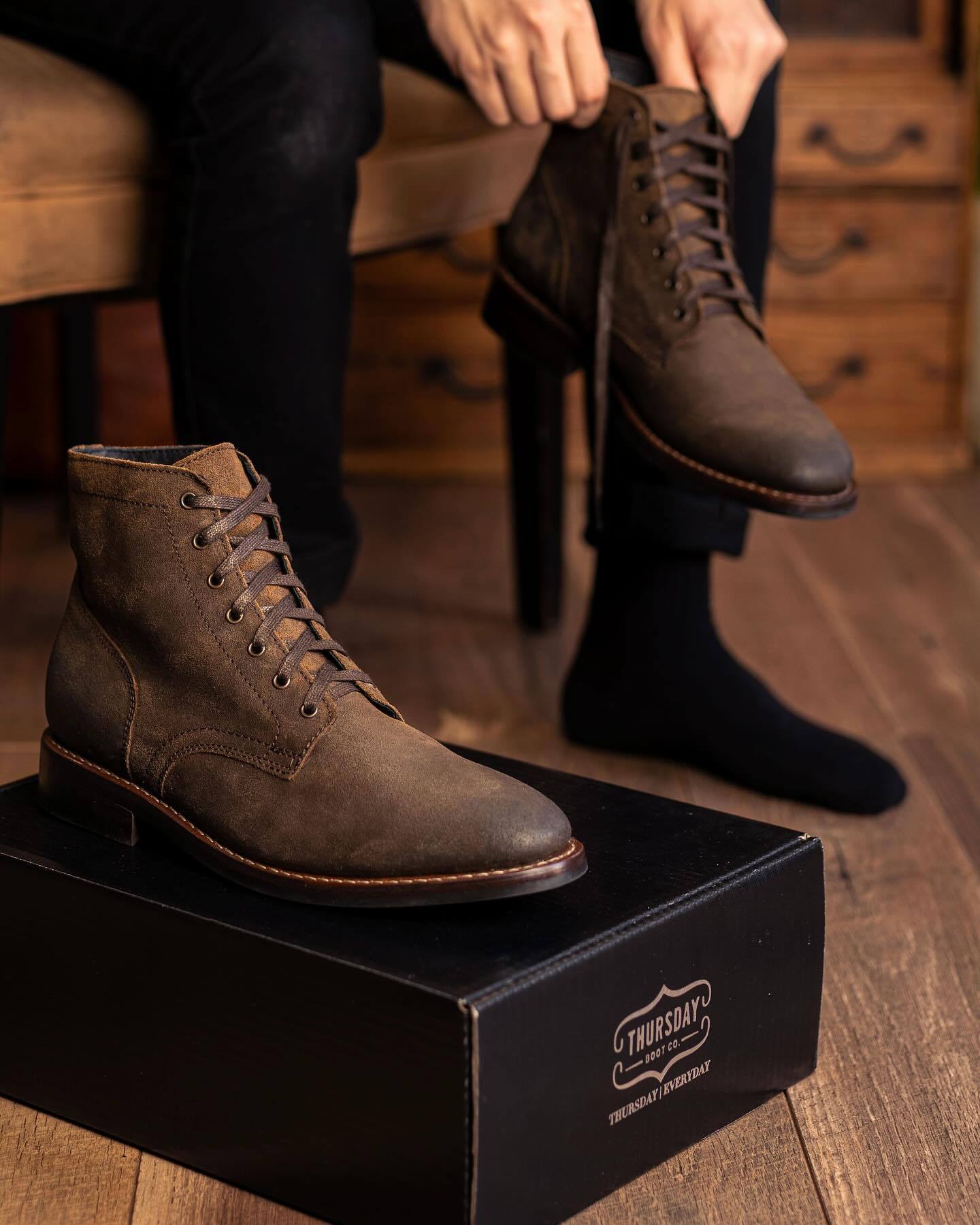 Coffee Lace Up Martin Boots