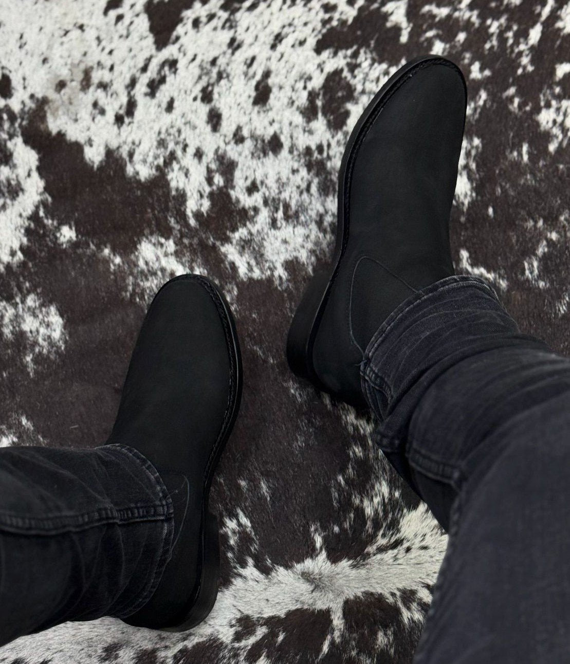 Black Vegan Cowboy Boots