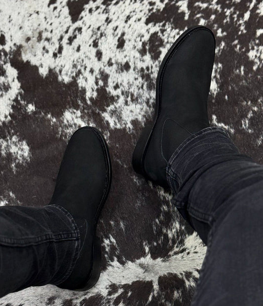 Black Vegan Cowboy Boots