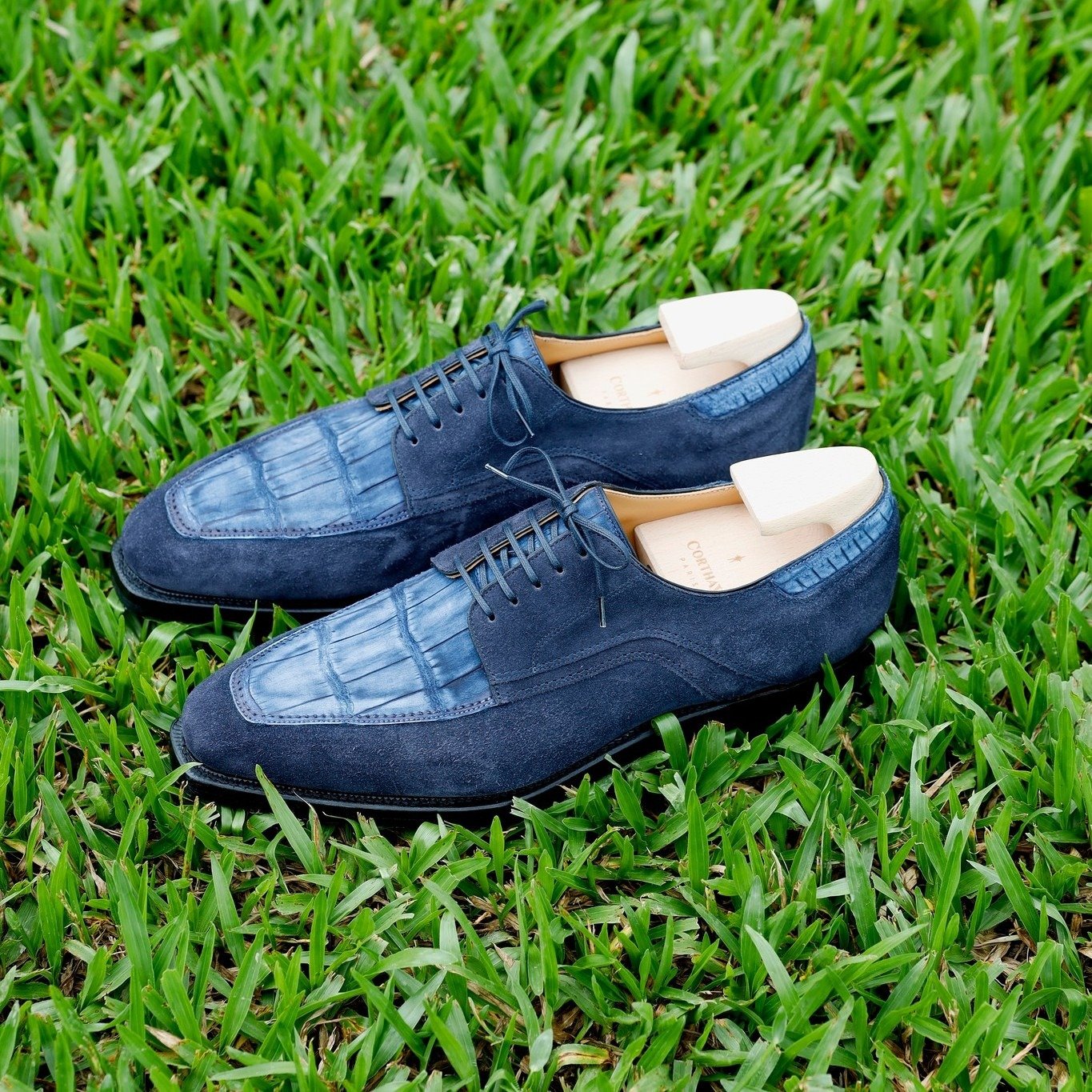 Men's Crocodile Print Oxford Leather Shoes