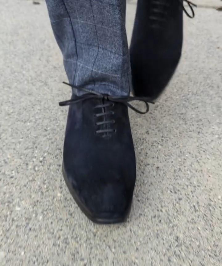 Suede Lace-Up Oxfords