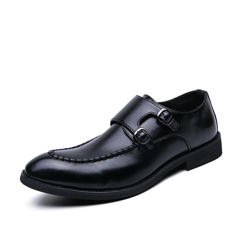 Men's Buckle-up Business Monk Shoes