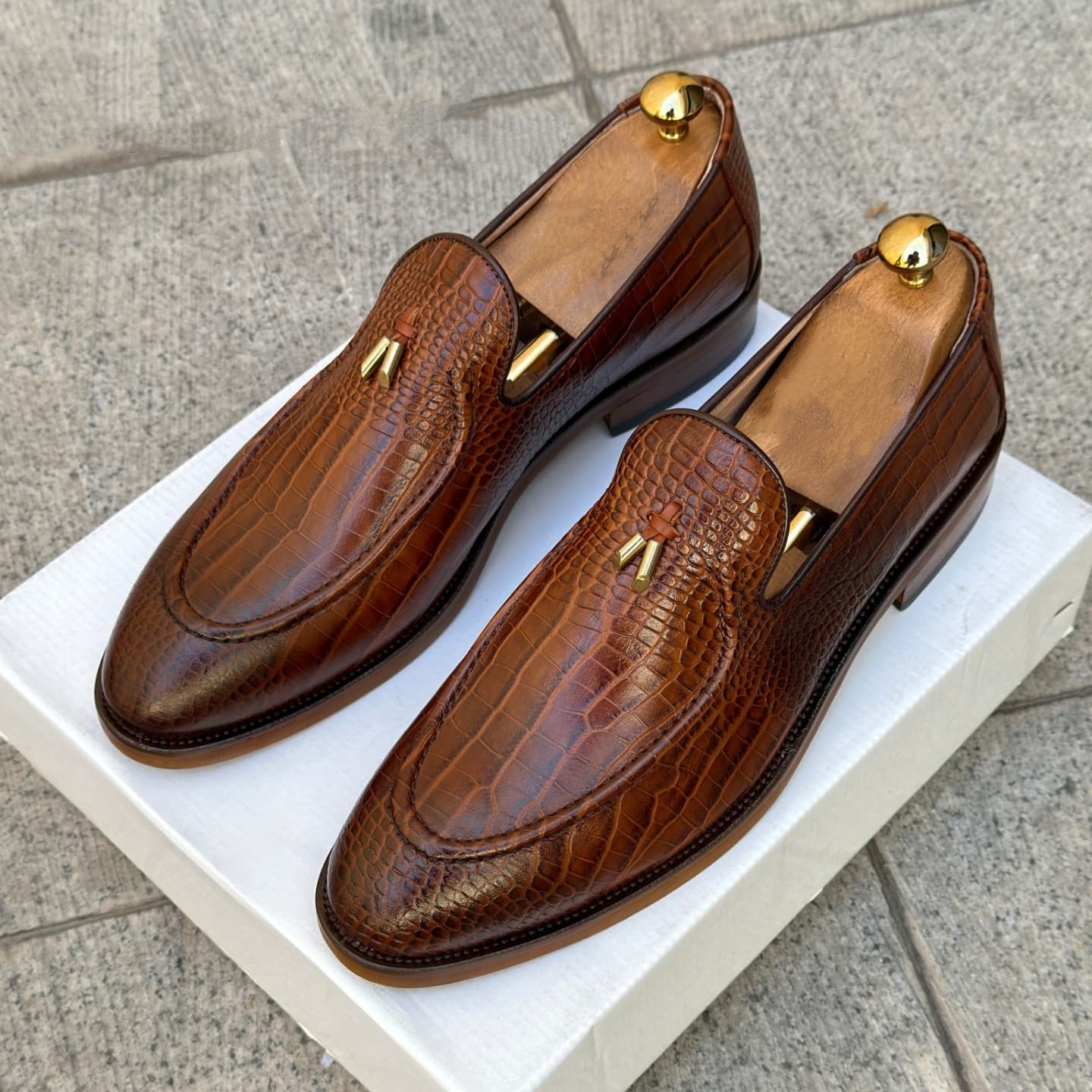 Men's Crocodile Leather Loafers