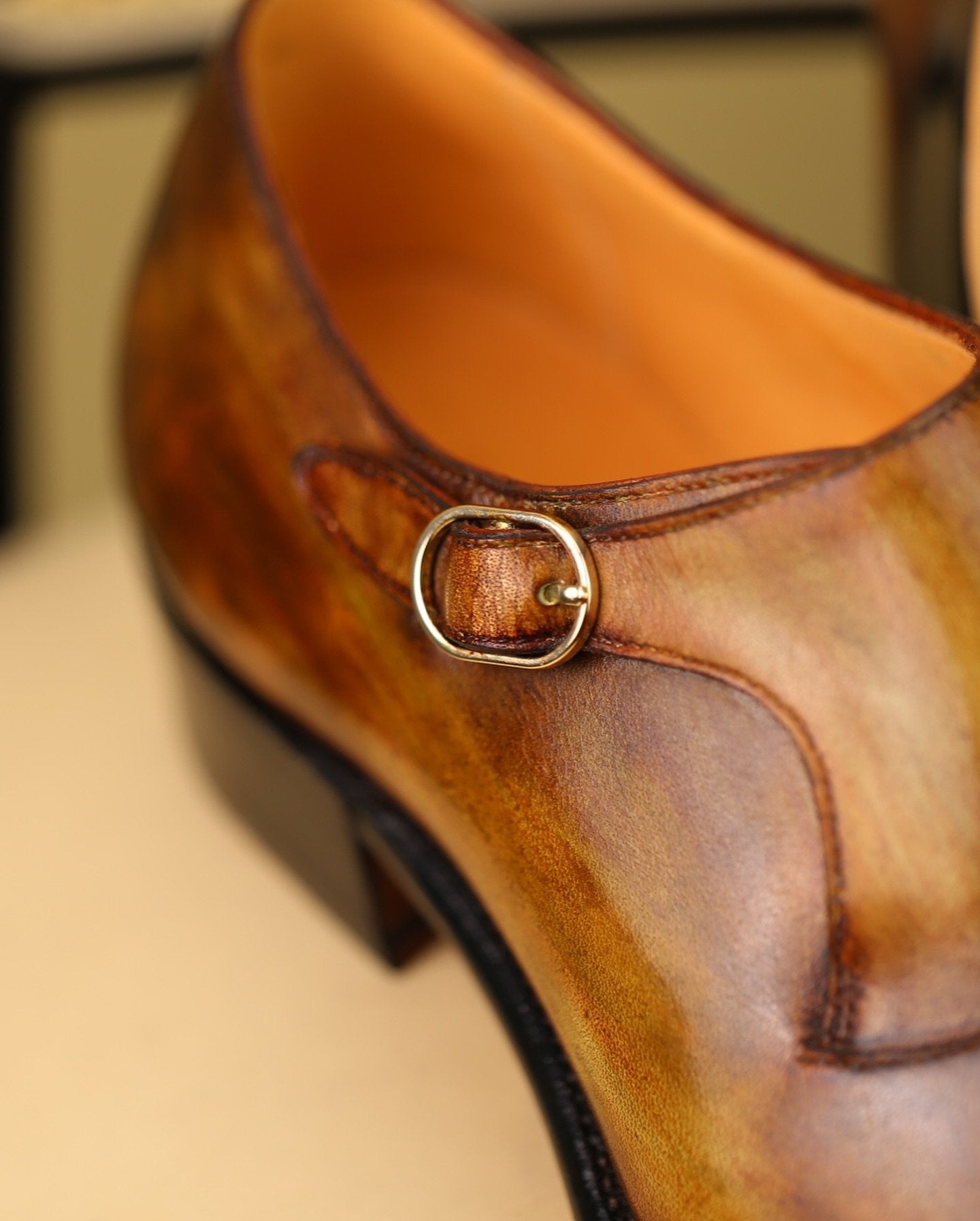 Carved Wooden Munk Shoes