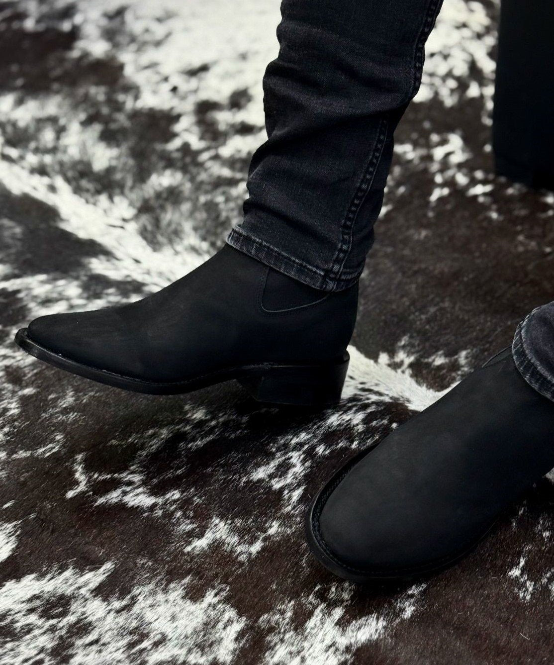 Black Vegan Cowboy Boots