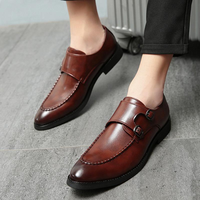 Men's Buckle-up Business Monk Shoes