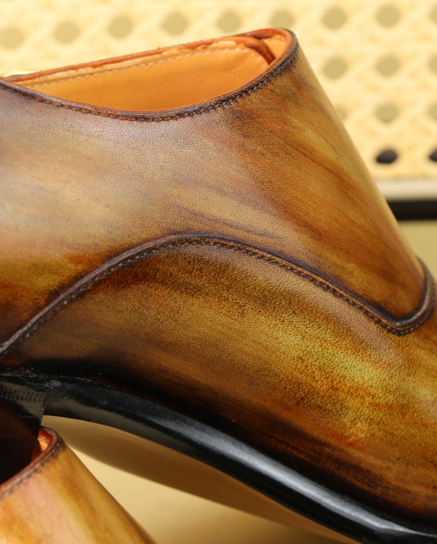 Carved Wooden Munk Shoes