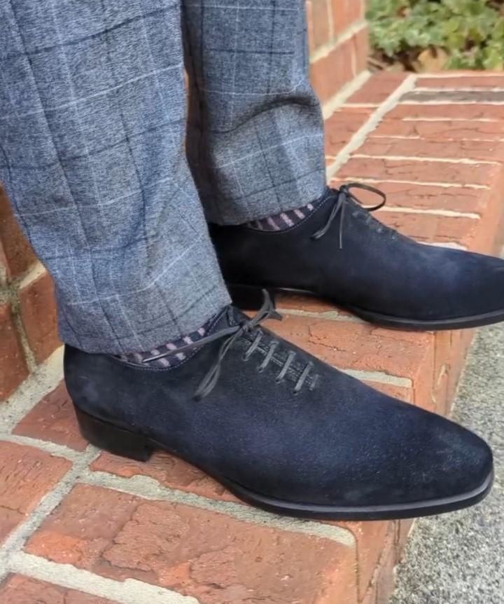 Suede Lace-Up Oxfords