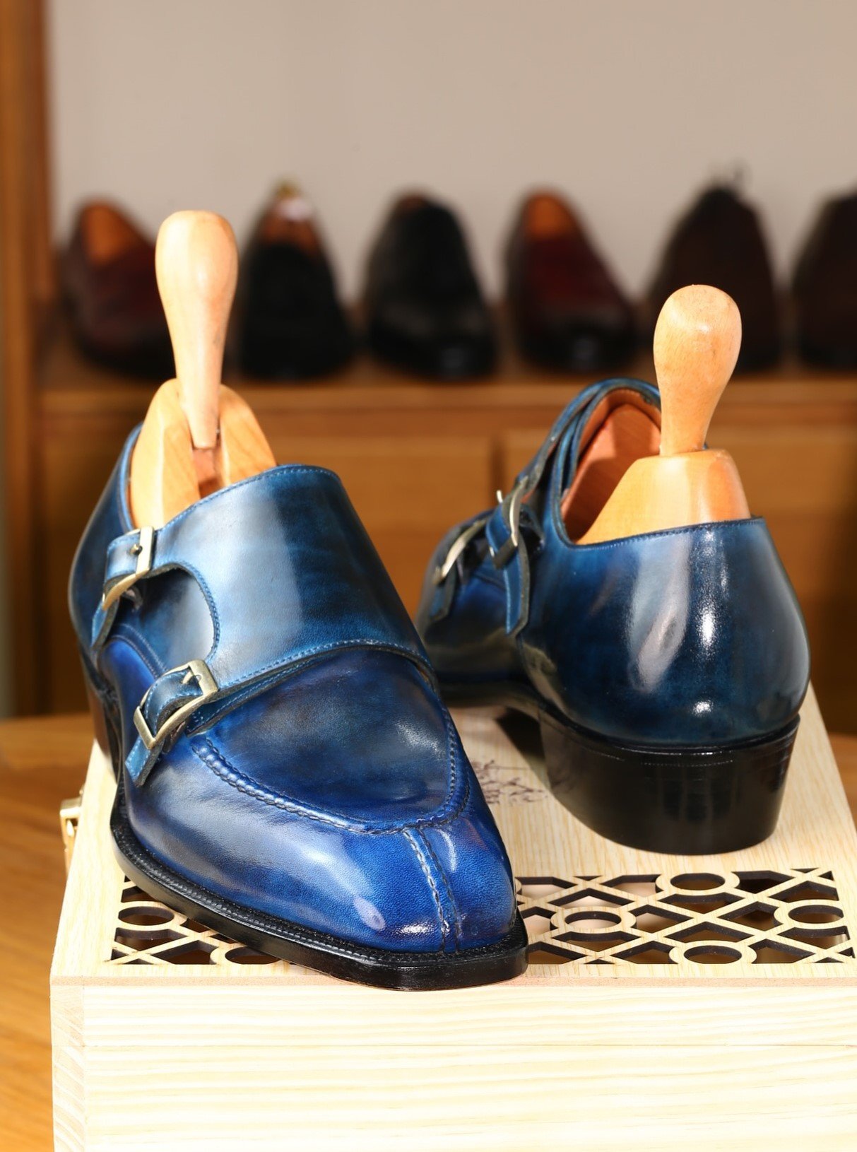 Classic Business Double Buckle Monk Shoes