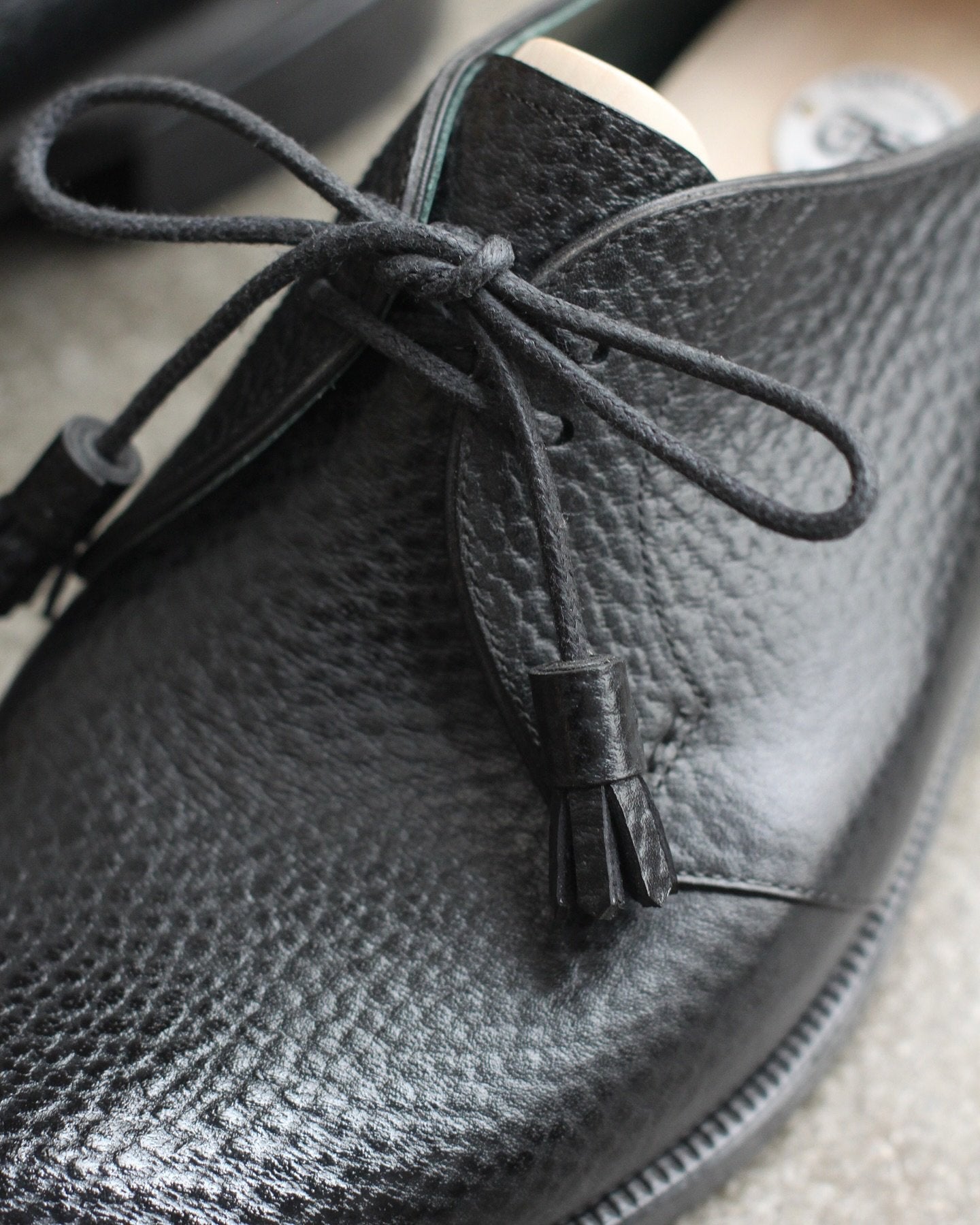 Black Soft Cowhide Oxfords